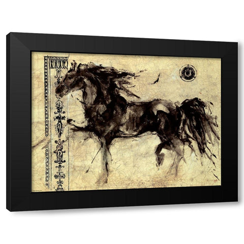 Lepa Zena- Crackle Border Black Modern Wood Framed Art Print with Double Matting by Wiley, Marta