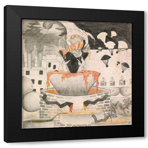 Death Of An Orange- 9 years old Black Modern Wood Framed Art Print with Double Matting by Wiley, Marta