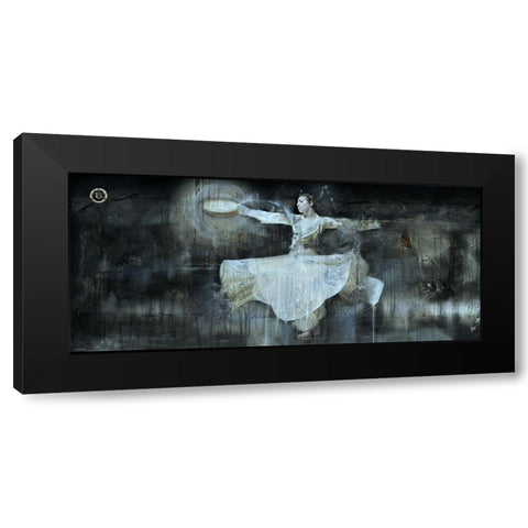 Sufi Dancer Blue Hue Black Modern Wood Framed Art Print with Double Matting by Wiley, Marta