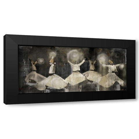 Sufi Dancer Men II Black Modern Wood Framed Art Print by Wiley, Marta