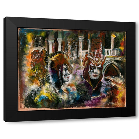 Venice Sepia tone Black Modern Wood Framed Art Print with Double Matting by Wiley, Marta