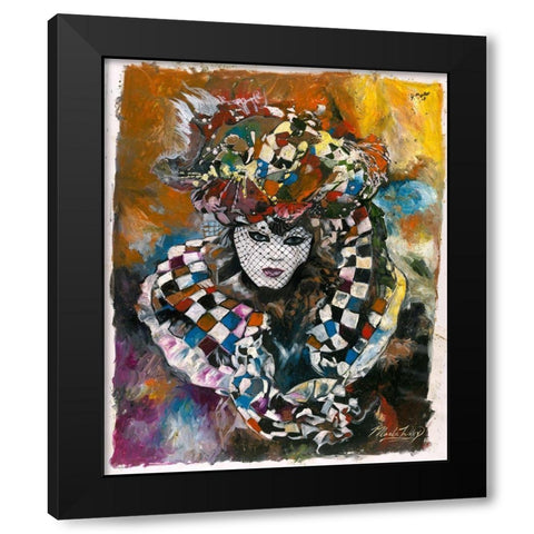 Venice Sepia tone Black Modern Wood Framed Art Print with Double Matting by Wiley, Marta