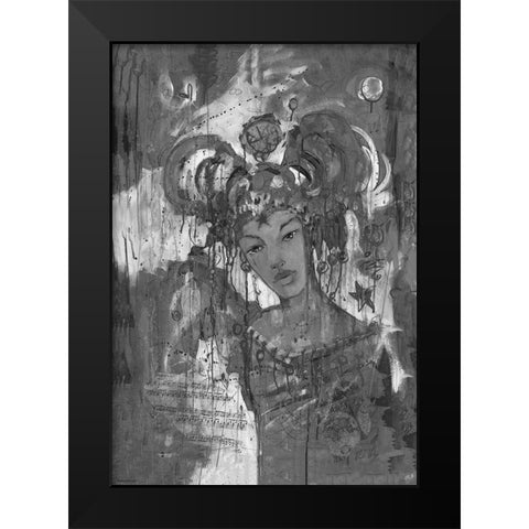 BandW Festive Black Modern Wood Framed Art Print by Wiley, Marta