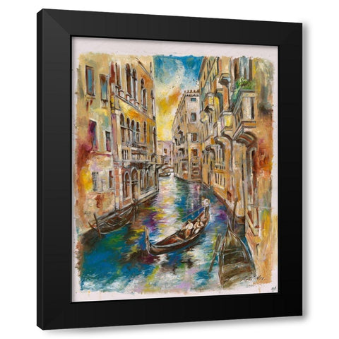 Golden Venice I Black Modern Wood Framed Art Print by Wiley, Marta