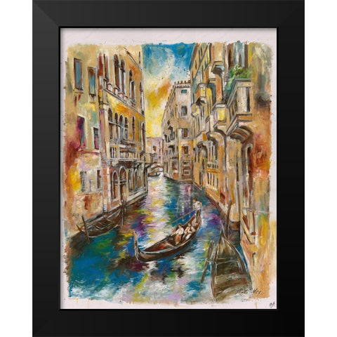 Golden Venice I Black Modern Wood Framed Art Print by Wiley, Marta