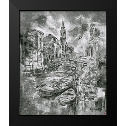 Black and White Sketch Black Modern Wood Framed Art Print by Wiley, Marta