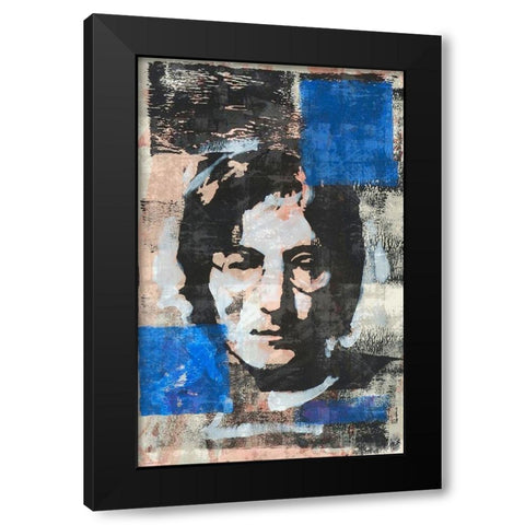 John Lennon Black Modern Wood Framed Art Print with Double Matting by Wiley, Marta