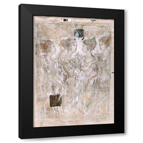 Beige, Ballerina Black Modern Wood Framed Art Print with Double Matting by Wiley, Marta