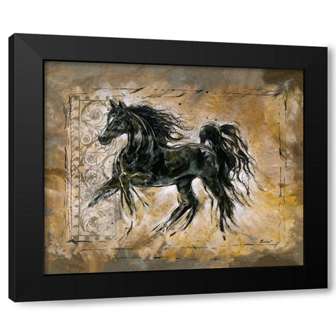 Jumper Black Modern Wood Framed Art Print with Double Matting by Wiley, Marta