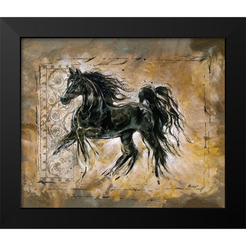 Jumper Black Modern Wood Framed Art Print by Wiley, Marta