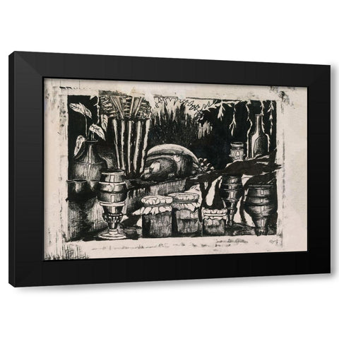 Lithograph age 9 Black Modern Wood Framed Art Print with Double Matting by Wiley, Marta