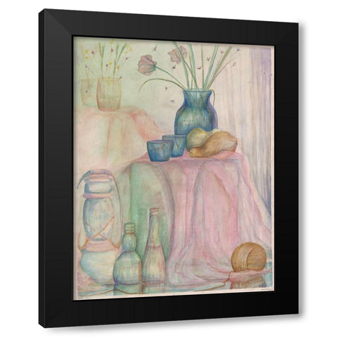 Watercolor Stilllife age 9 Black Modern Wood Framed Art Print by Wiley, Marta