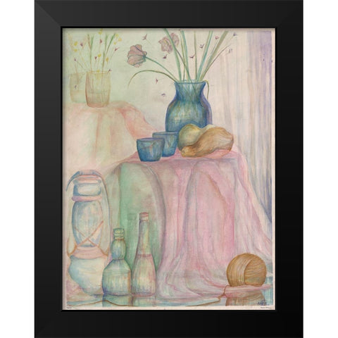 Watercolor Stilllife age 9 Black Modern Wood Framed Art Print by Wiley, Marta