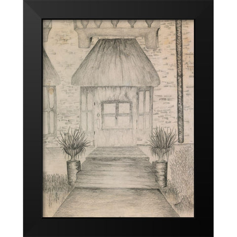 Pencil Black Modern Wood Framed Art Print by Wiley, Marta