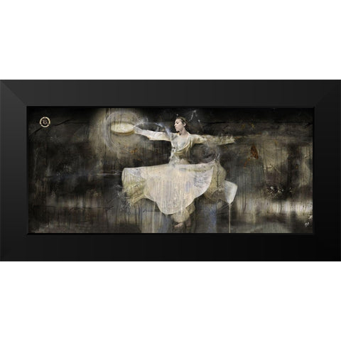 Sufi Dancer Black Modern Wood Framed Art Print by Wiley, Marta