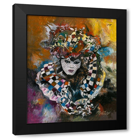 Venice Colors Black Modern Wood Framed Art Print by Wiley, Marta