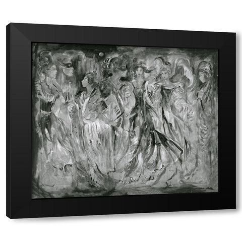 BandW Renaisaunce Sketch Black Modern Wood Framed Art Print by Wiley, Marta