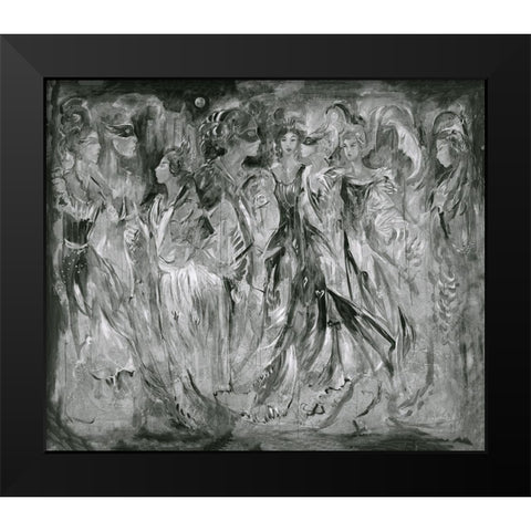 BandW Renaisaunce Sketch Black Modern Wood Framed Art Print by Wiley, Marta