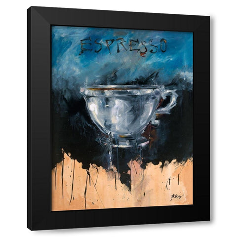 Espresso Black Modern Wood Framed Art Print with Double Matting by Wiley, Marta