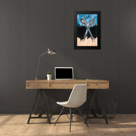 Open Black Modern Wood Framed Art Print by Wiley, Marta
