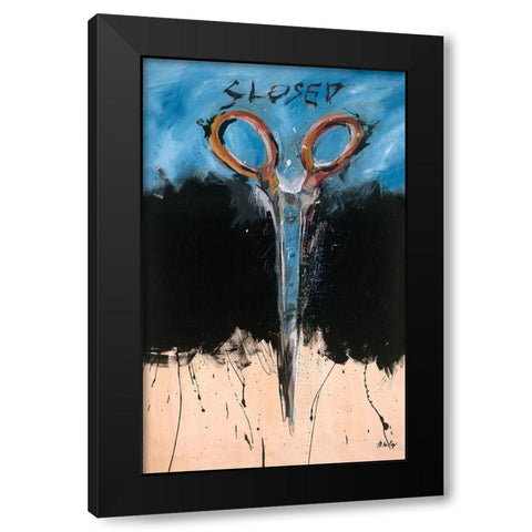 Closed Black Modern Wood Framed Art Print by Wiley, Marta