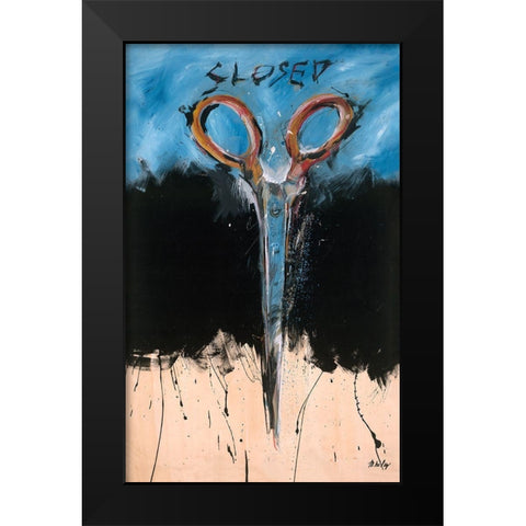 Closed Black Modern Wood Framed Art Print by Wiley, Marta