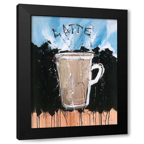 Latte Black Modern Wood Framed Art Print with Double Matting by Wiley, Marta