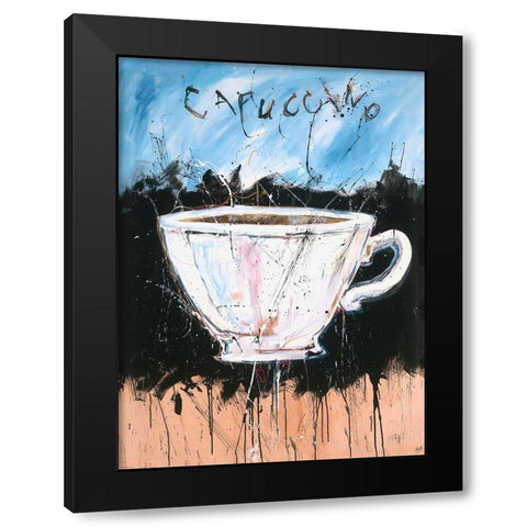 Capuccino Black Modern Wood Framed Art Print by Wiley, Marta