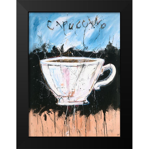 Capuccino Black Modern Wood Framed Art Print by Wiley, Marta