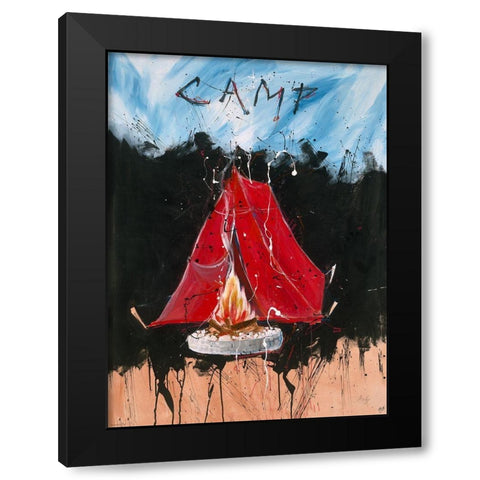 Camp Black Modern Wood Framed Art Print with Double Matting by Wiley, Marta