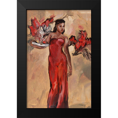 Beaty Black Modern Wood Framed Art Print by Wiley, Marta