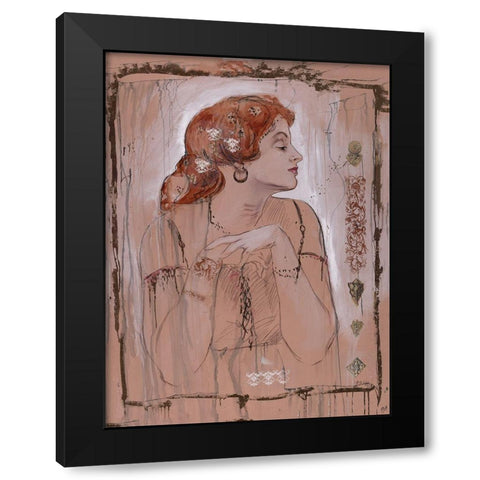 Poetry III Black Modern Wood Framed Art Print with Double Matting by Wiley, Marta