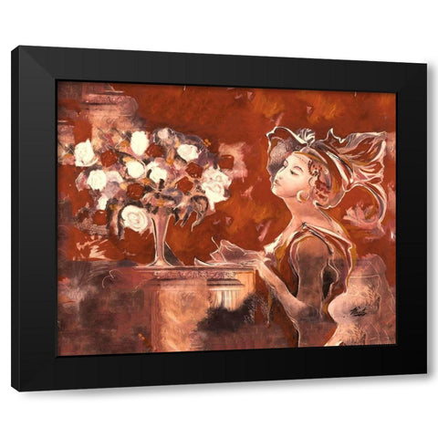 Hand Written Letter I Black Modern Wood Framed Art Print by Wiley, Marta