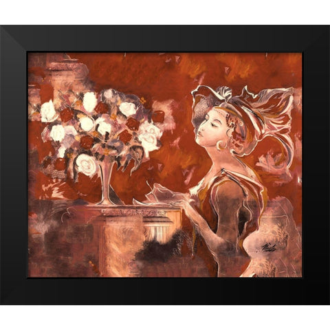 Hand Written Letter I Black Modern Wood Framed Art Print by Wiley, Marta