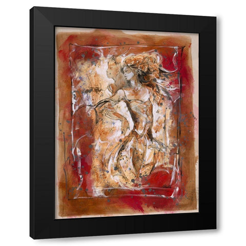 Lovers I- Sepia Black Modern Wood Framed Art Print with Double Matting by Wiley, Marta