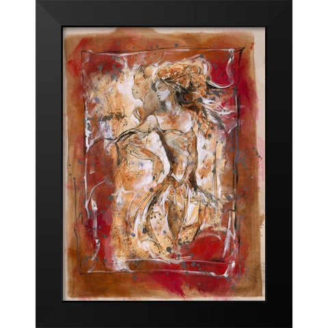 Lovers I- Sepia Black Modern Wood Framed Art Print by Wiley, Marta