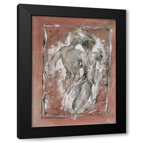 Lovers III Black Modern Wood Framed Art Print by Wiley, Marta