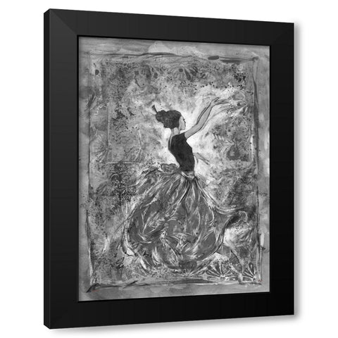 Dancer VI- Red Skirt Black Modern Wood Framed Art Print by Wiley, Marta