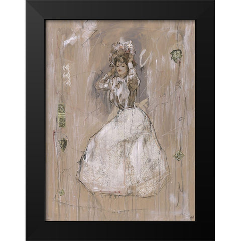 Vintage Beuty Black Modern Wood Framed Art Print by Wiley, Marta