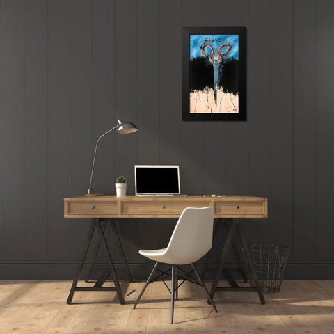 Closed colors Black Modern Wood Framed Art Print by Wiley, Marta