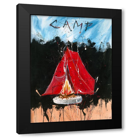 Camp Darker colors Black Modern Wood Framed Art Print by Wiley, Marta