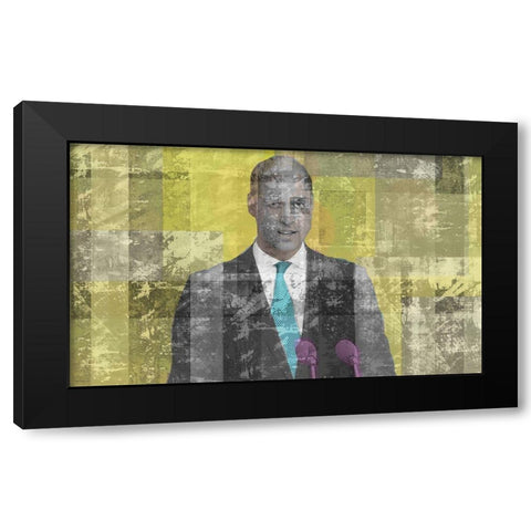 Prince William Black Modern Wood Framed Art Print by Wiley, Marta
