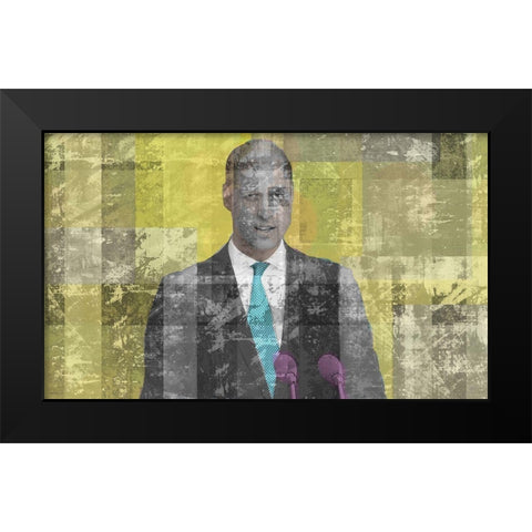 Prince William Black Modern Wood Framed Art Print by Wiley, Marta