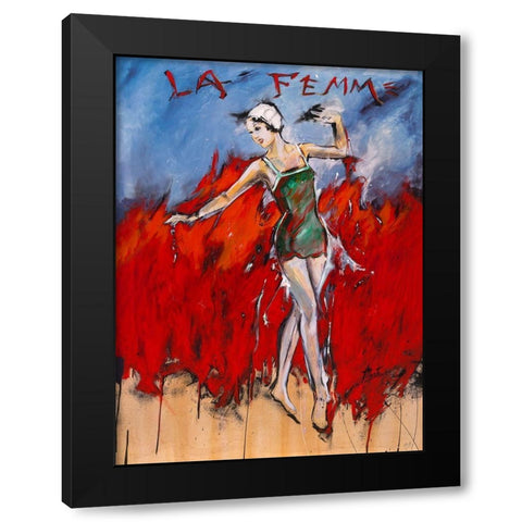 La Feme Black Modern Wood Framed Art Print by Wiley, Marta