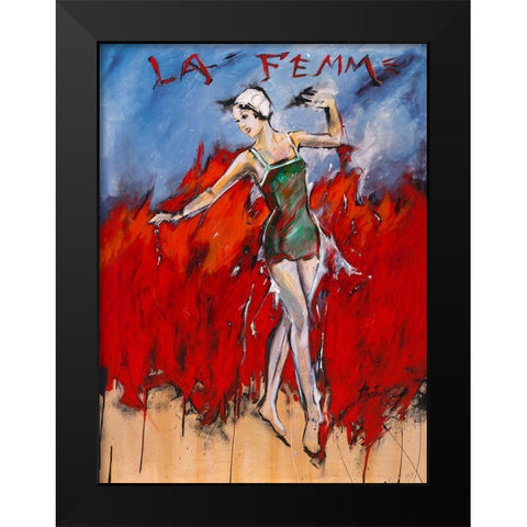 La Feme Black Modern Wood Framed Art Print by Wiley, Marta