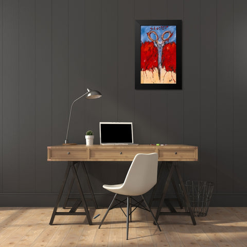 Closed Black Modern Wood Framed Art Print by Wiley, Marta