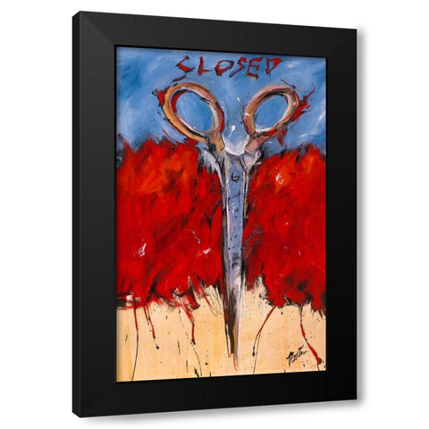 Closed Black Modern Wood Framed Art Print by Wiley, Marta