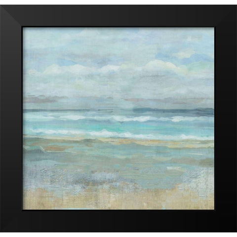 Square Abstract Black Modern Wood Framed Art Print by Wiley, Marta