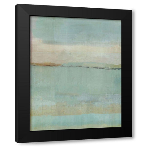 Sandy Beach Abstract Black Modern Wood Framed Art Print with Double Matting by Wiley, Marta