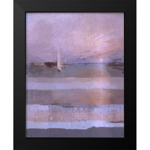 Classical Sail Sand Black Modern Wood Framed Art Print by Wiley, Marta
